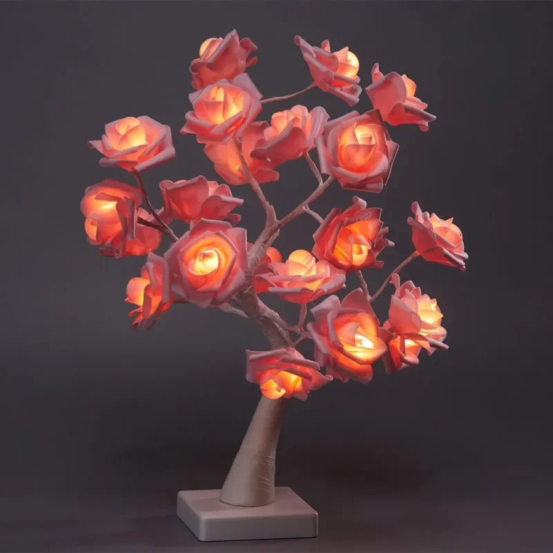 

LED Flower Tree Rose Light Creative Bedside Bedroom Night Light Wedding Valentine's Day Christmas Decoration Simulation Tree