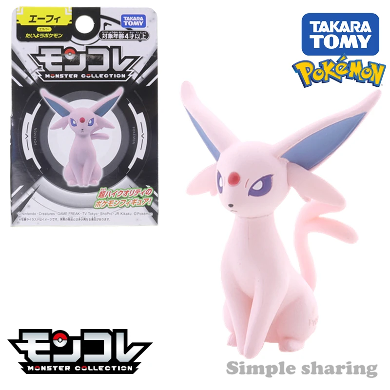 

Takara Tomy Pokemon Monster Collection Espeon (Character Toy) Figure Character Kids Room Decor Xmas Gift Toys for Baby Boy Girl