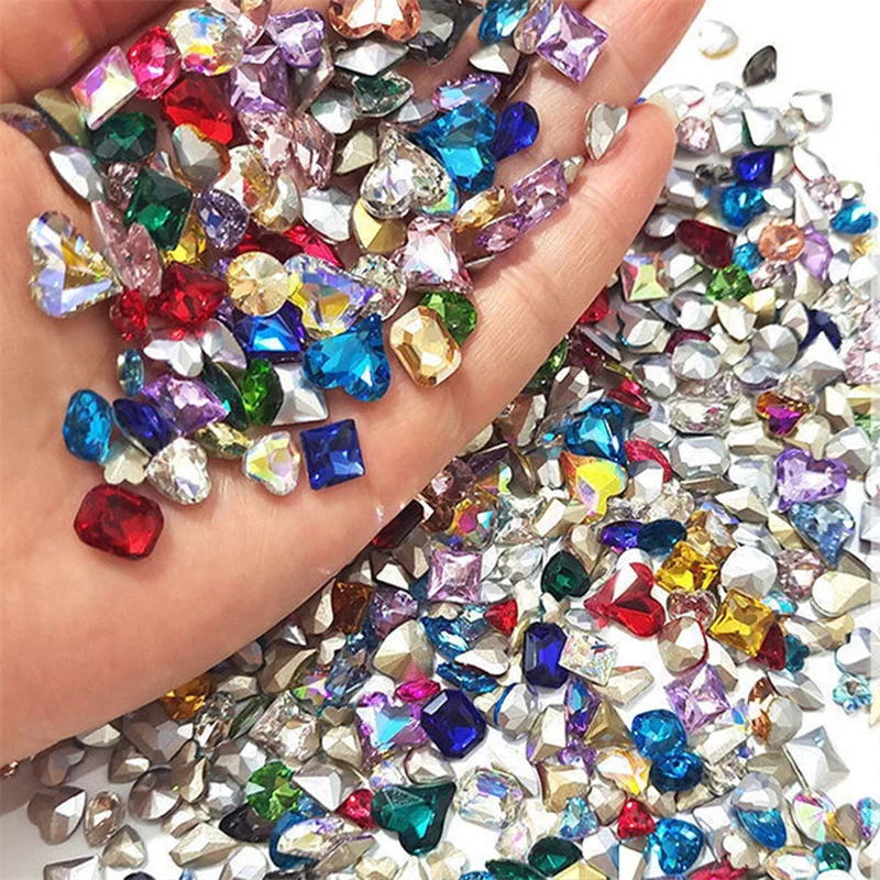 Multi-Size Crystal AB Flatback Rhinestones