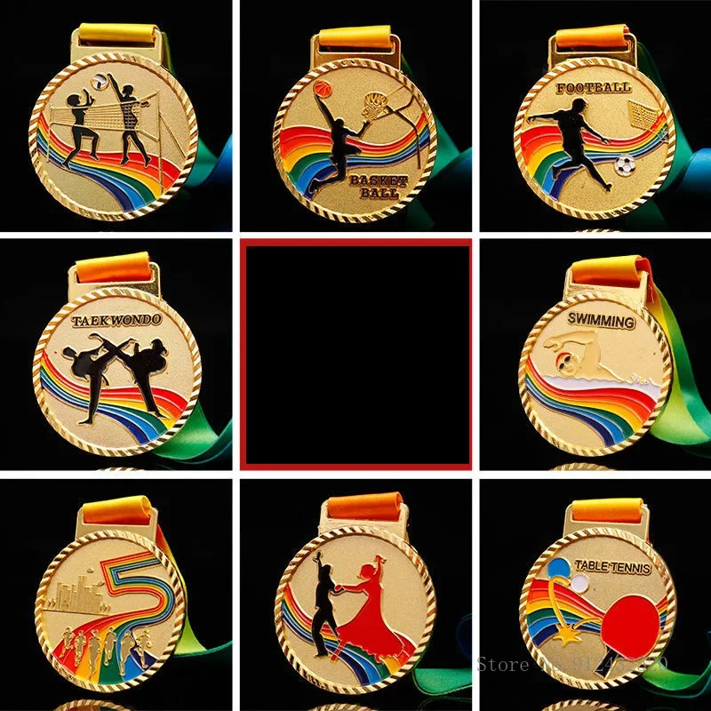Customized Metal Marathon Medal Listing Customized Engraving Medal Listing Badge School Competition Games Awards Marathon Gifts
