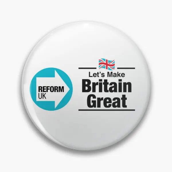 Reform Uk Make Gran Bretagna Great Soft Button Pin Badge Collar Metal Cute Gift Lover Decor Jewelry Clothes Fashion Hat Spilla Da Donna