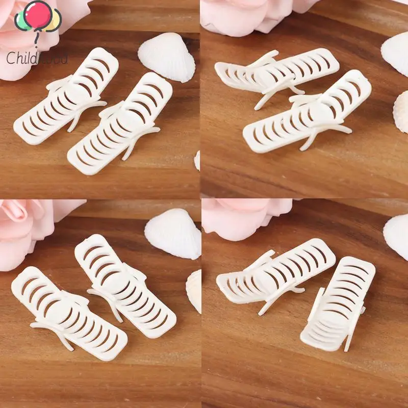 

2Pcs Mini Beach Chair Bench Garden Miniature Doll House Decoration OrnamentGarden Chair Miniature Dollhouse Furniture Accessory