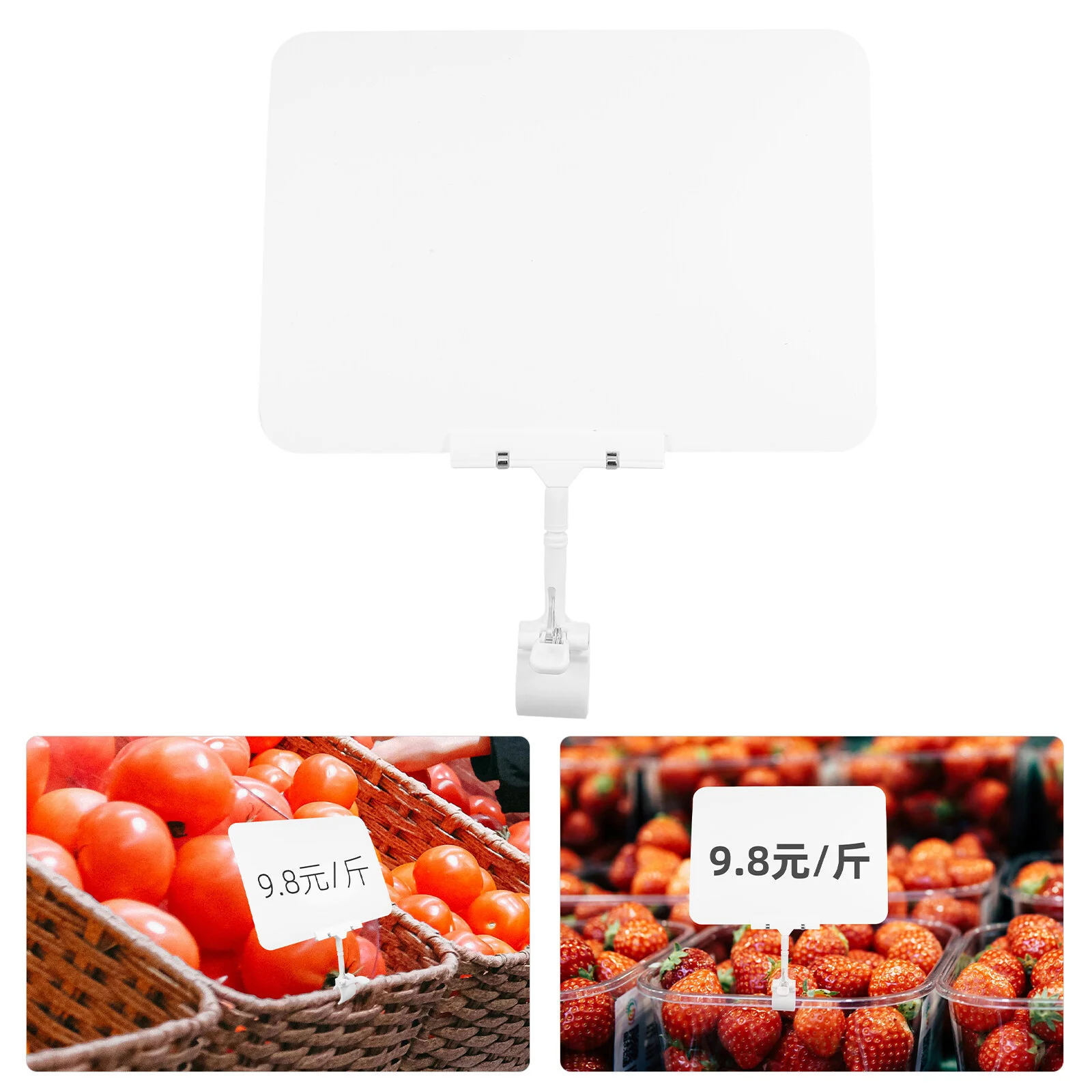 

Labels Erasable Price Tag Displaying Poster Stand Holder The Sign Mall White Advertising Signs Rack