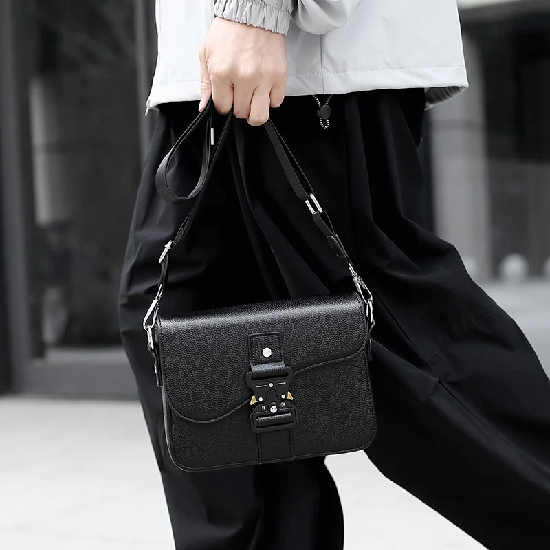 High-End Men’s PU Leather Crossbody Sling Bag