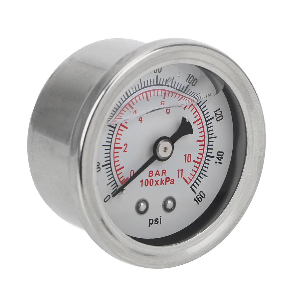 자동 액체 액체 용 오일 프레스 게이지 0-160 psi 1/8 NPT 테스터 모니터..