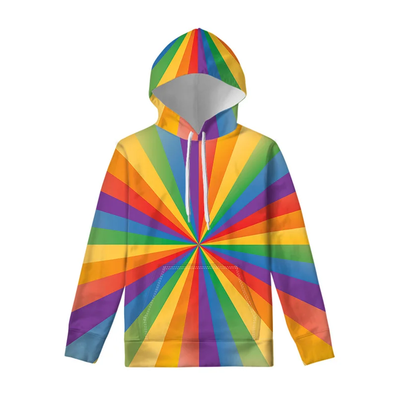 thumbnail image 1 of Sudadera con capucha con estampado de rayas de arcoíris para hombres y mujeres, sudadera con capucha con estampado 3D del orgullo gay LGBT, sudadera con capucha de manga larga, sudaderas de calle, 1 of 5