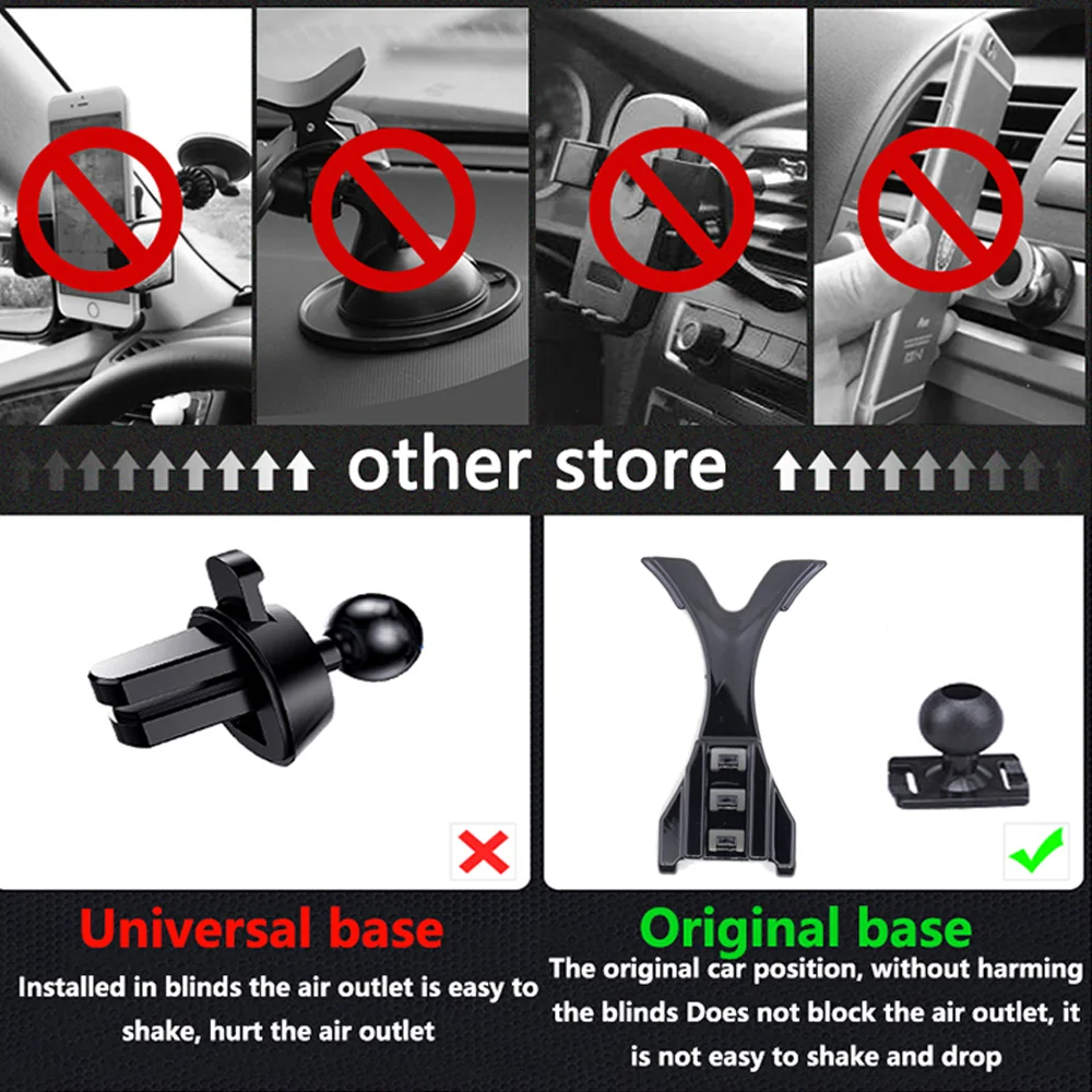 Gravity Car Phone Holder Mobile Stand Smartphone GPS Support Mount For Audi  A3 8Y 2023 2022 2021 2020 Sportback Limousine