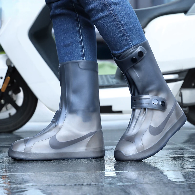 Waterproof High-Top Silicone Rain Boot Covers - Non-Slip, Reusable, Thickened Outdoor Shoe Protectors