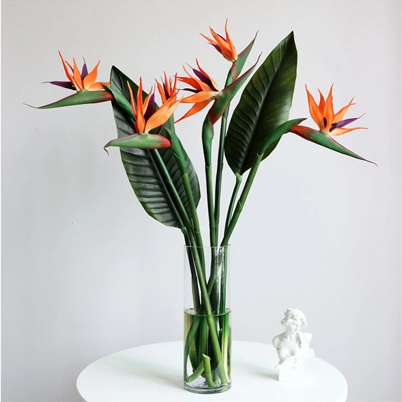 

Large Bird of Paradise Artificial Tropical Flower Faux Heaven Bird Plant for Home Office Garden Decor Flower Arrangement