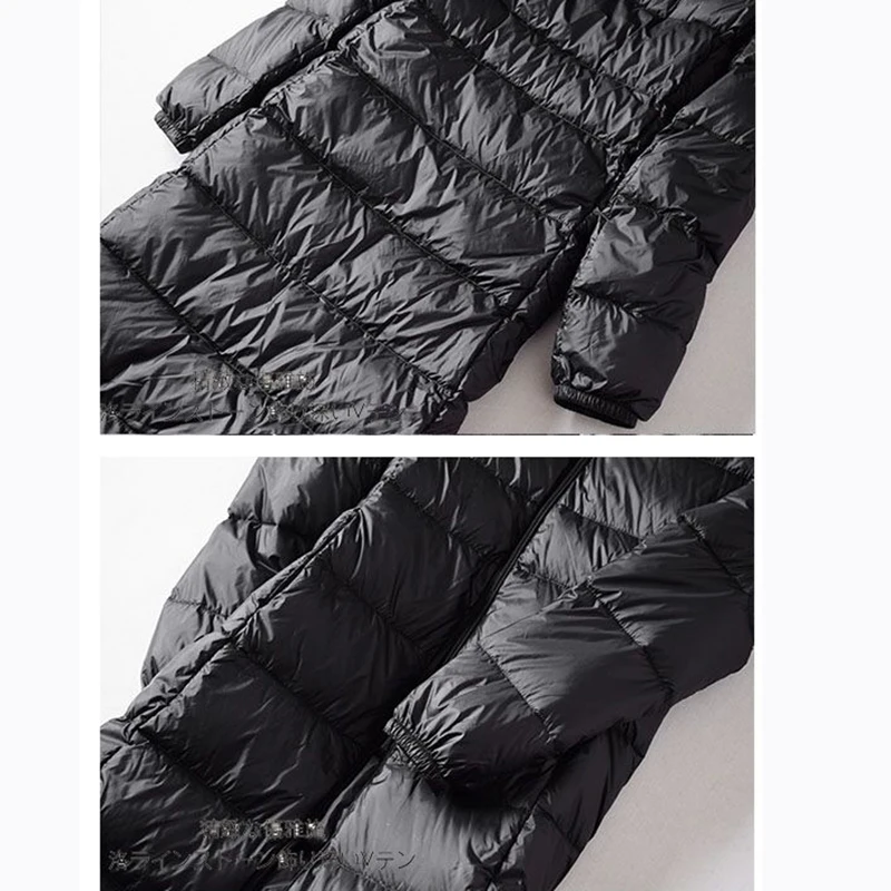 Plus Size Duck Down Jackets Autumn Winter Ultralight Hooded Women 90% Down Coat Portable Long Parkas Padded Puffer Overcoat 6XL
