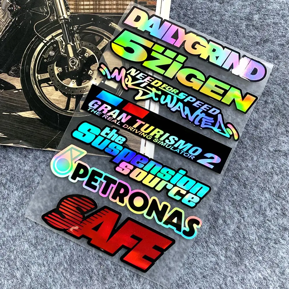 Motorcycle sticker laser waterproof electric car decal helmet Creative personality modified sticker Waterproof sunscreen auto pa