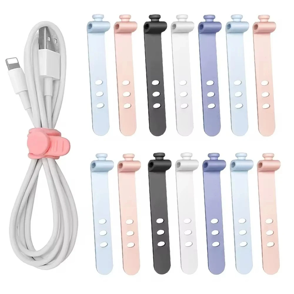 Cable Holder Clips 1/5/10 PCS Set for Organizing Charger Cord PC Data Line Office Desktop Winder Straps