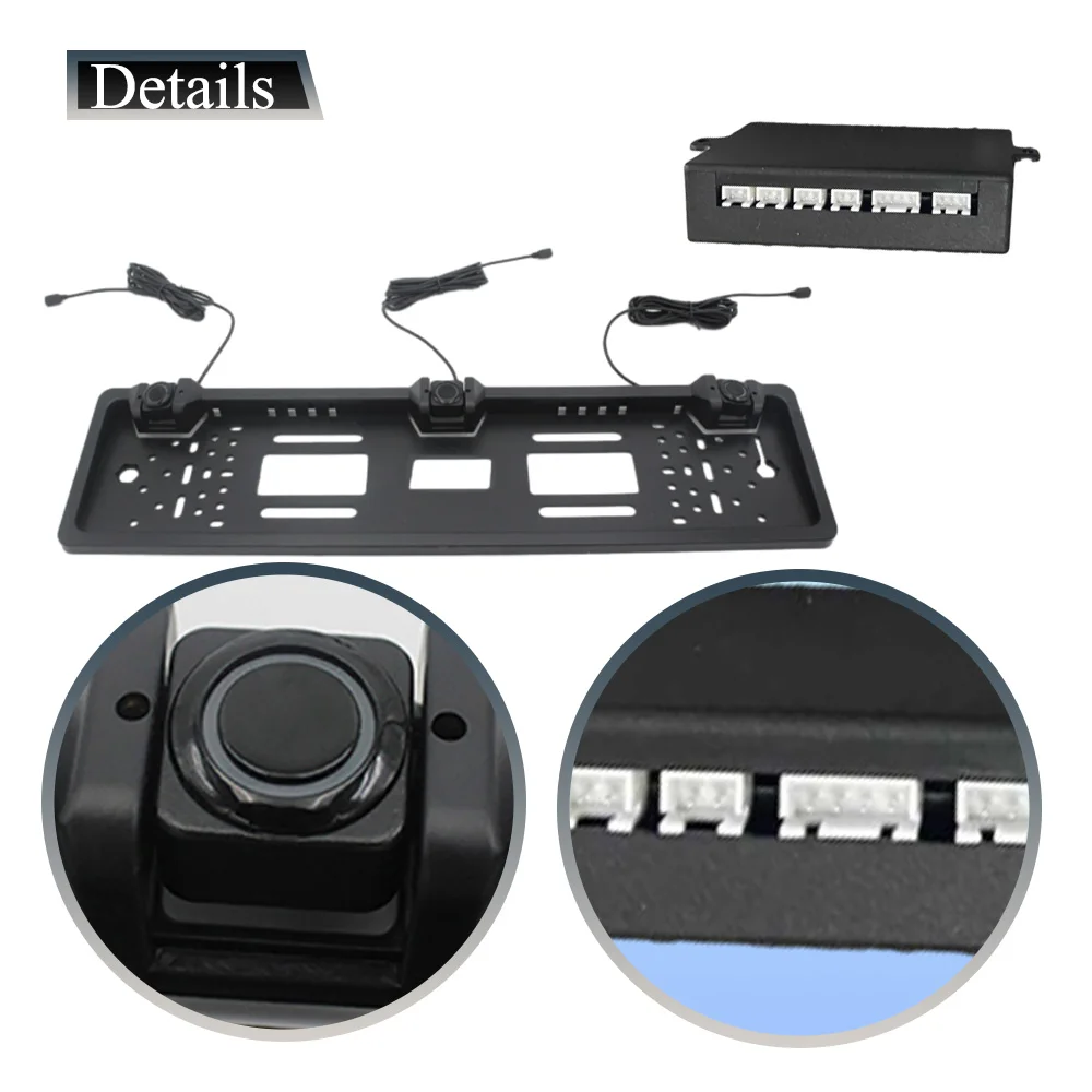 Parking Sensor Kit LED Parking Sensor Kit Parking Sensor Car LED Parking Sensor EU Europe Car License Plate Frame Car Parking Sensor Kit Auto Reverse Radar Sensor Buzzer 12V Driving Reversing