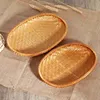 Handmade Weaving Storage Trays Bamboo Sieve Bamboo Raft Round Dustpan DIY Decorative Fruit Bread Basket Kitchen Storage Baskets 2
