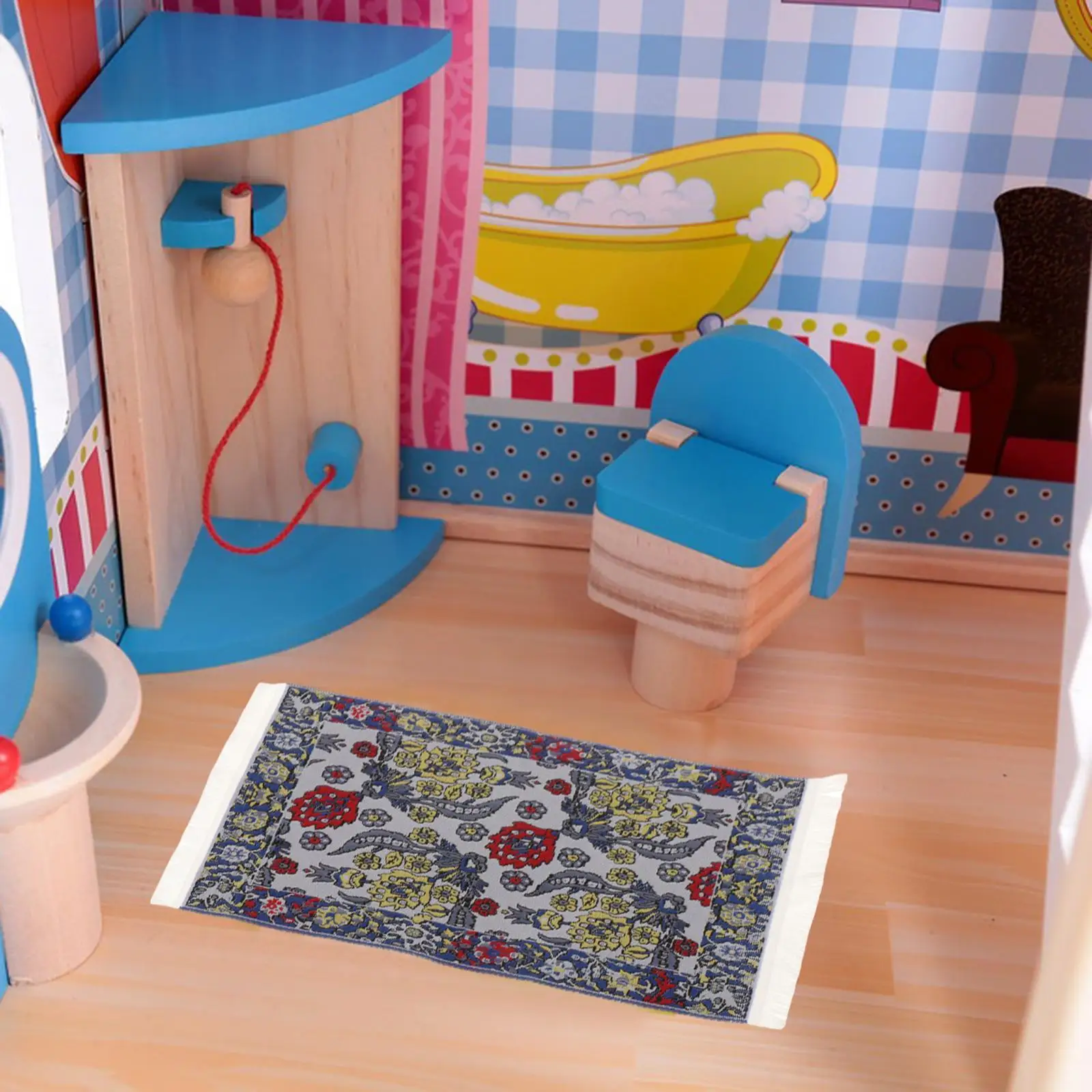 

Miniature Dollhouse Carpet Turkish Rug for 1/12 Scale Dollhouse Decoration