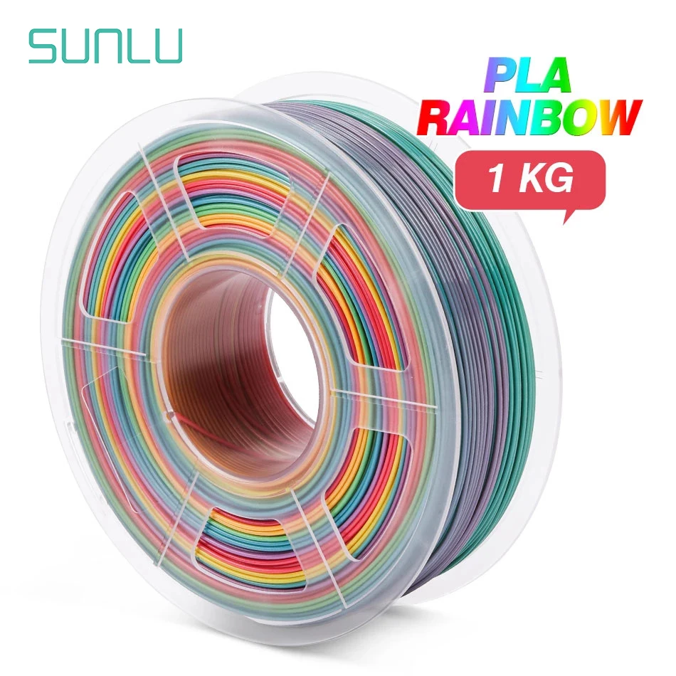 SUNLUPLAFilamentRainbow175MM1KGChangeColorEvery18Meters