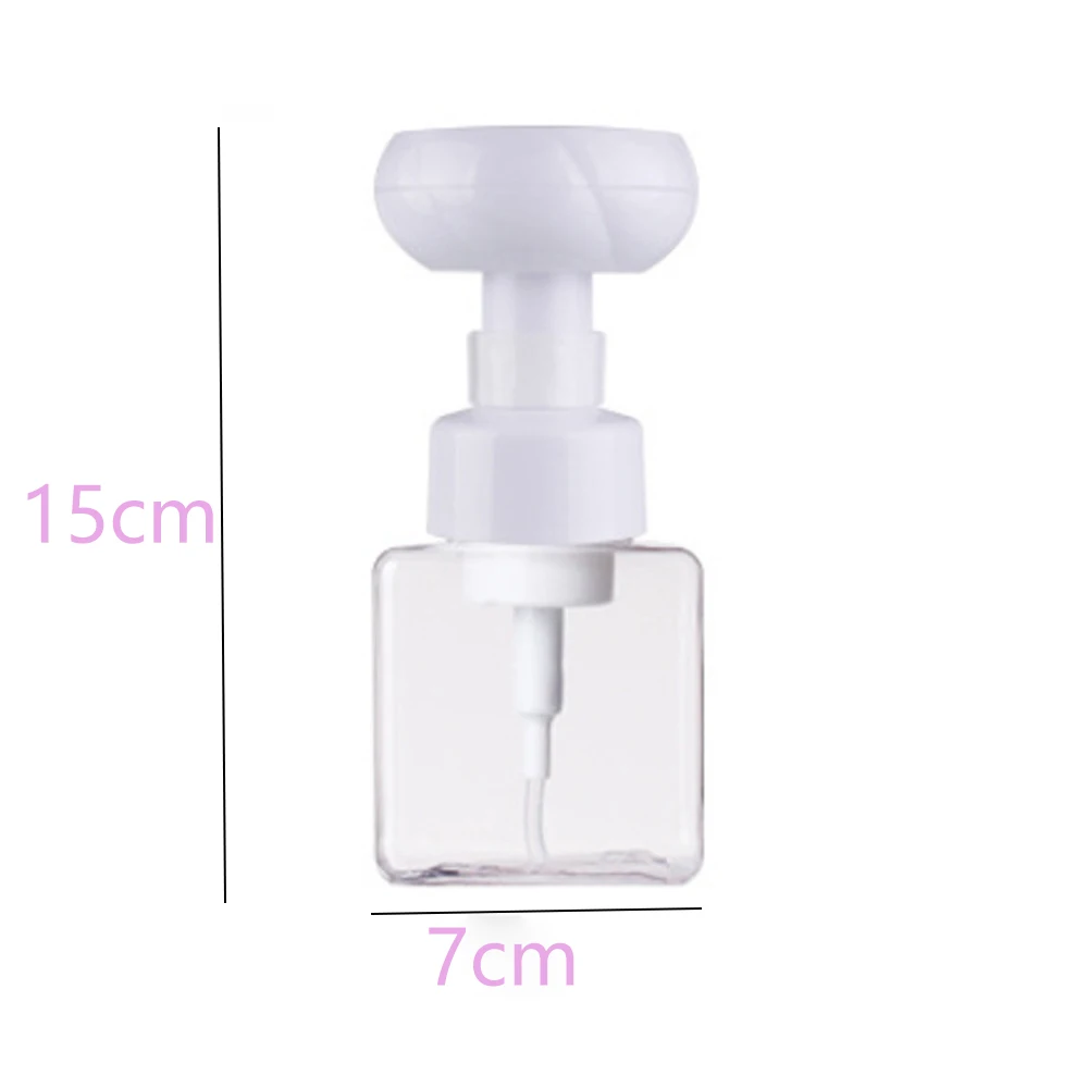 Flower Shape 250ml Flower Shape Foam Pump Plastic Square Hand Soap Shampoo Dispenser Bottle For Children 1PC