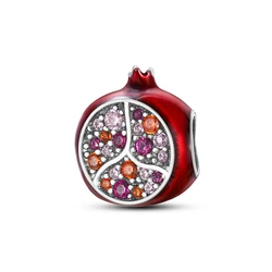 Sterling Silver Fruit and Flower Charm Bead Pendant for Bracelets - Women's Jewelry Gift (KTC207)