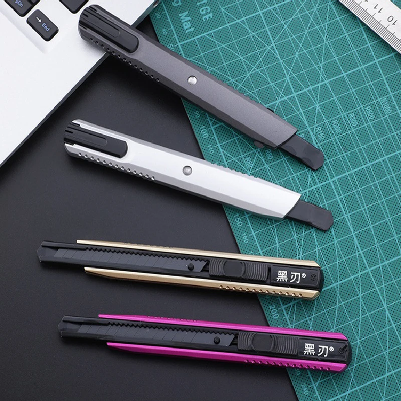 Fizz Aluminum Alloy Utility Knife High Carbon Steel 9MM Blade Self-Locking Design Sharp Angle with Fracture Knife Cutter 2