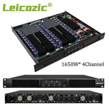 Leicozic 4 채널 앰프, 각 채널 전문 파워 앰프, 스테이지 90-270 VAC, 서브우퍼 프로 오디오 장비, 1650W