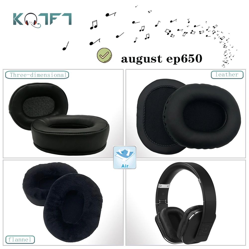

KQTFT 1 Pair of Velvet leather Replacement EarPads for august ep650 Headset Earmuff Cover Cushion Cups