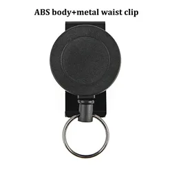 Outdoor Climbing - Style Retractable ID Lanyard with 360° Rotating Snap Hook and Black Steel Cable (Plastic)