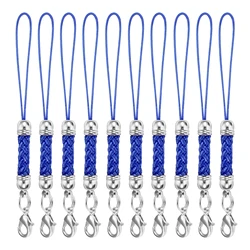 10-Pack Keychain Rope with Lobster Clasp - 10PCS (02-royal blue)