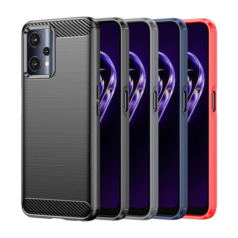 

Чехол для Realme Q5, силиконовый чехол из углеродного волокна, Мягкий защитный чехол, чехол для Realme Q5, чехол для Realme Q5, чехол-бампер