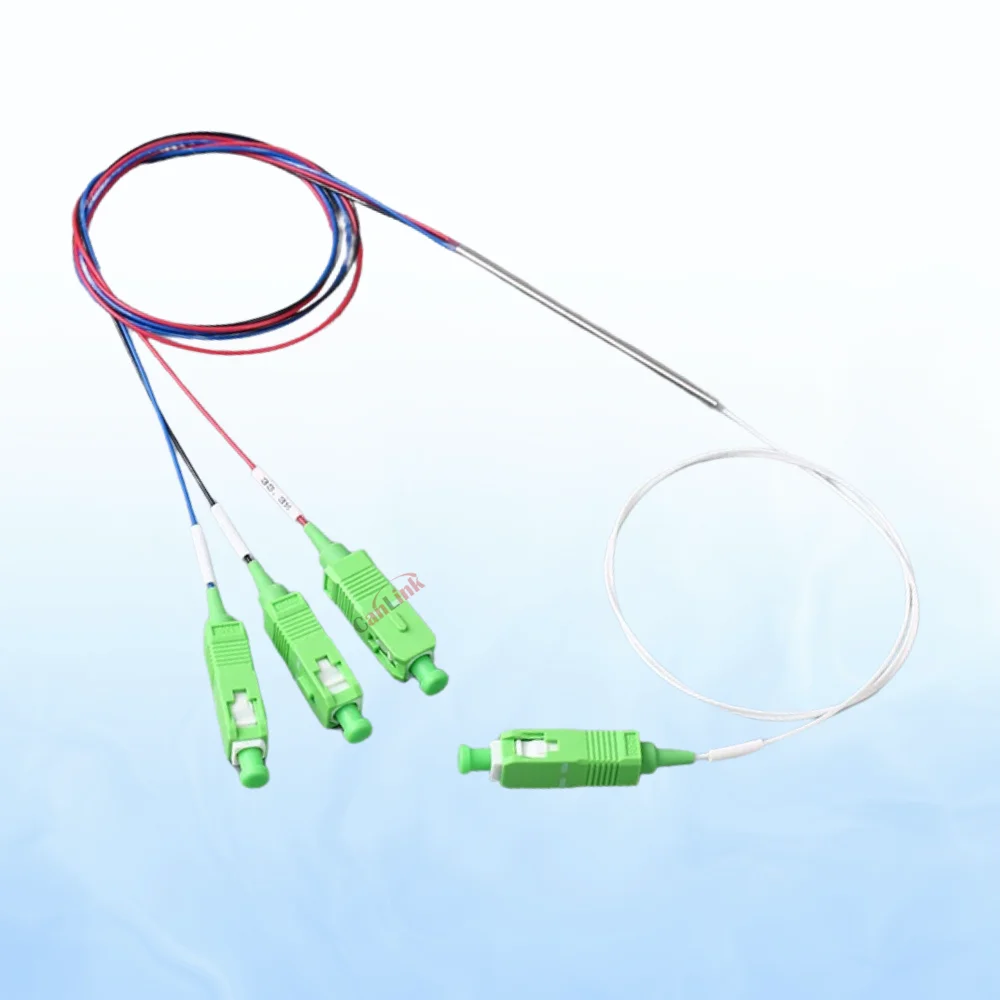 Fiber Optic 1X3 0.9Mm FBT Splitter With Connectors SC/UPC Fiber Opti FBT Splitter SC APC 1x3 0.9mm With Connector Ratio