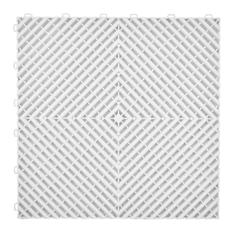 Carrelage De Sol Ventilé Pour Garage Avec Bordure  120 X Noir 120 Gris