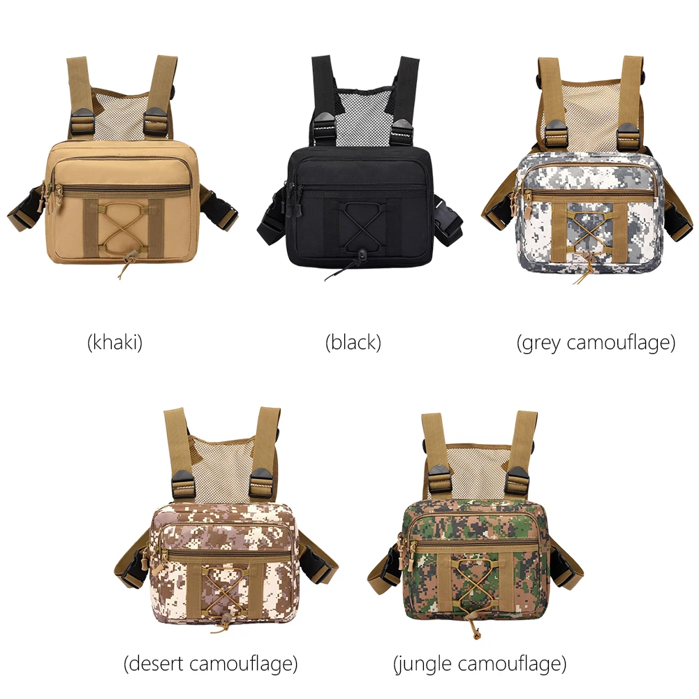 

Men Molle Shoulder Bag Anti-Theft Oxford Molle Shoulder Vest Bags Adjustable Safe Multifunctional Portable for Outdoor Camping