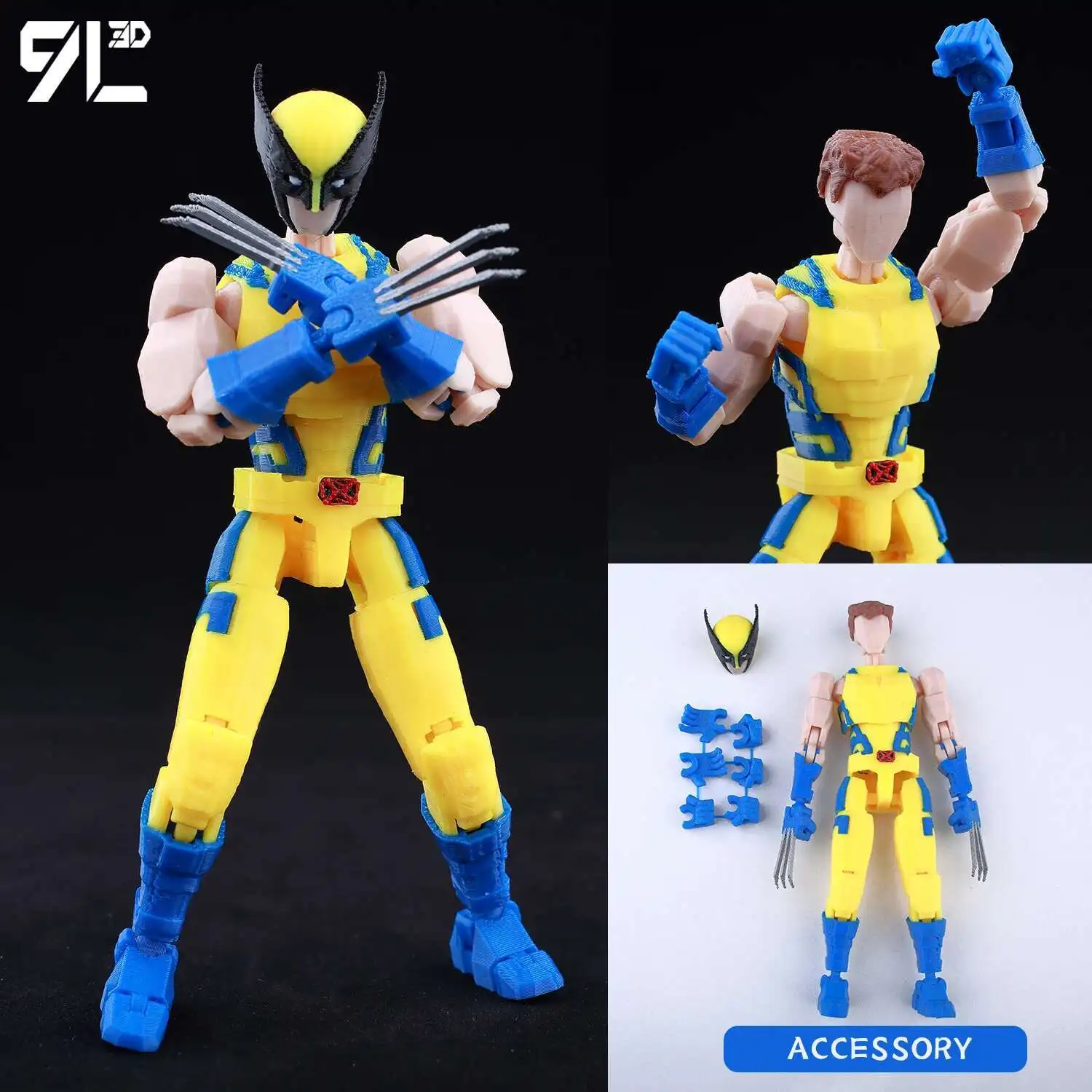 9L3D Printed Anime Characters Lucky Dummy 13 Action Figures