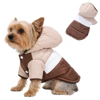 Sweat à capuche vêtements pour chiens de compagnie pour petits chiens moyens chats hiver coupe-vent chiot veste chaud polaire chat manteau Yorkshire bouledogue vêtements 1
