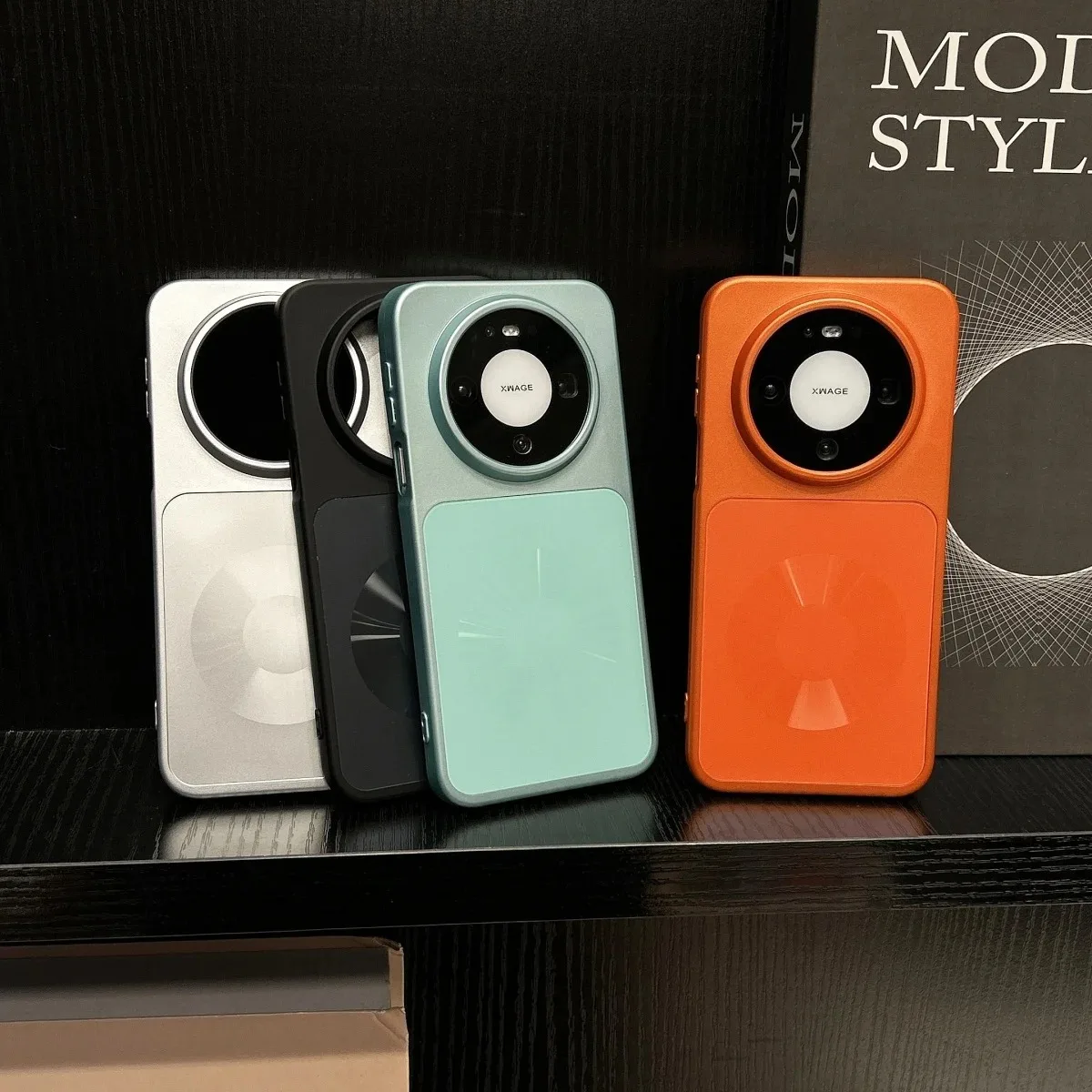 Shockproof Magnetic Case with Electroplating Frame and Matte Finish - Hard PC Anti-Drop Cover