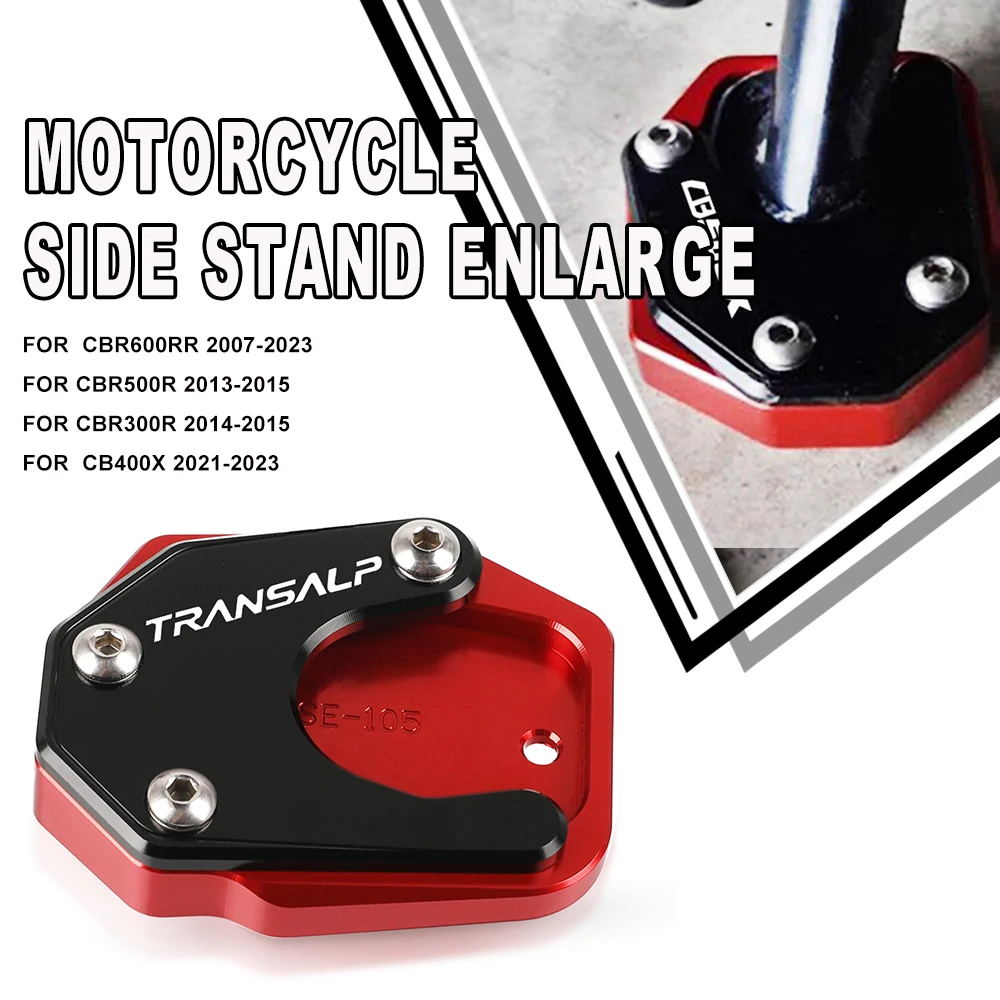 

Foot Side Stand Pad Plate Kickstand Enlarger Extension FOR HONDA XL600V XL650V XL700V Transalp XRV750 CB500X/F CBR650R CB600RR