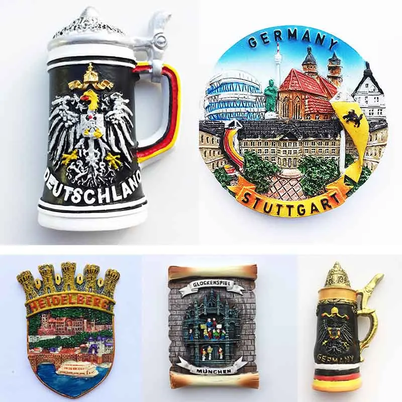 Custom Country City logo Allemagne souvenir allemand frigo aimant