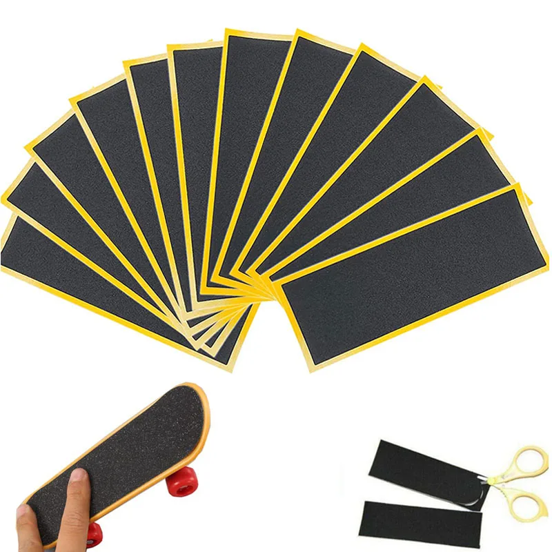 12Pcs Black Fingerboard Foam Grip Tape Fingerboard Deck Uncut Tape