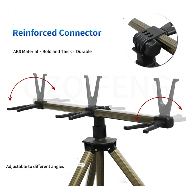 안정적이고 조절 가능한 낚싯대 거치대 삼각형 브래킷