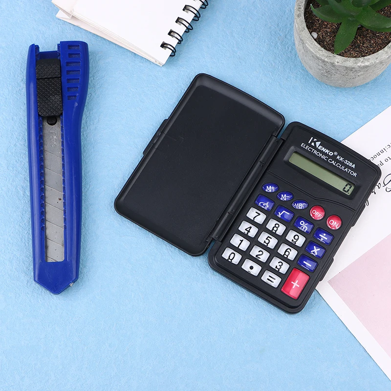 Description Picture 2 of item1Pc Office Supplies Protable Black Digit Calculator Pocket Size Mini Plastic 8 Digits Electronic Mini Calculator