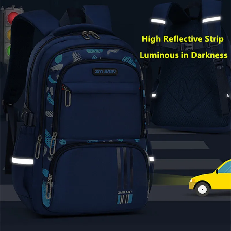 elementary school bags student backpack set boys large school backpack pencil cases school luminous backpack with many pockets 3