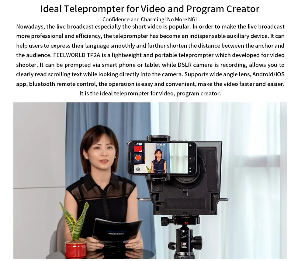 FEELWORLD TP2A ポータブルテレプロンプター FEELWORLD TP2A Portable 8