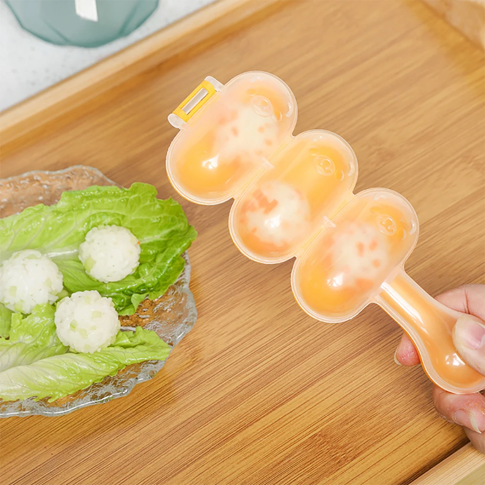 Set Stampi Per Palline Di Riso 3 In 1 - Stampo Silicone Per Sushi, Bento E Polpette