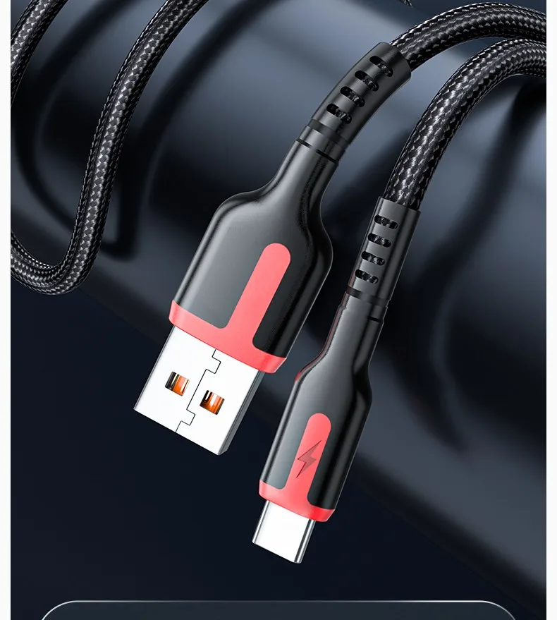 Acgicea 66W USB C Cable 6A Super Fast Charging Type C Cables for Samsung S21 Huawei Xiaomi12 Quick Charger USB C Wires Data Cord