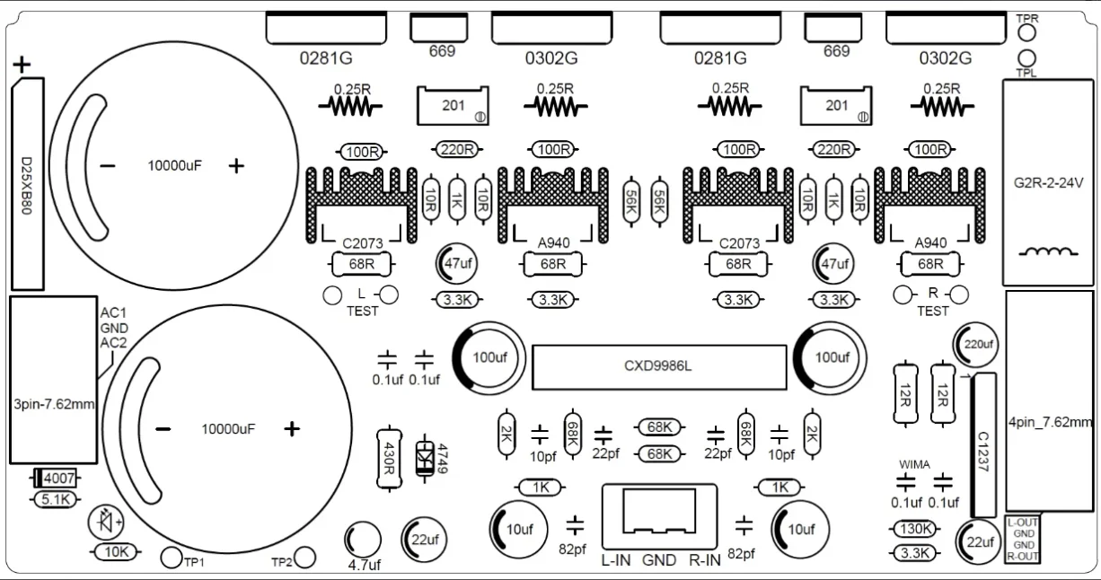 GHXAMP Für ONsemi Triode Verstärker Bord CXD9986L 150W + 150W HiFi Dual Channel Audio Verstärker NJW0281G NJW0302G – Detail 3