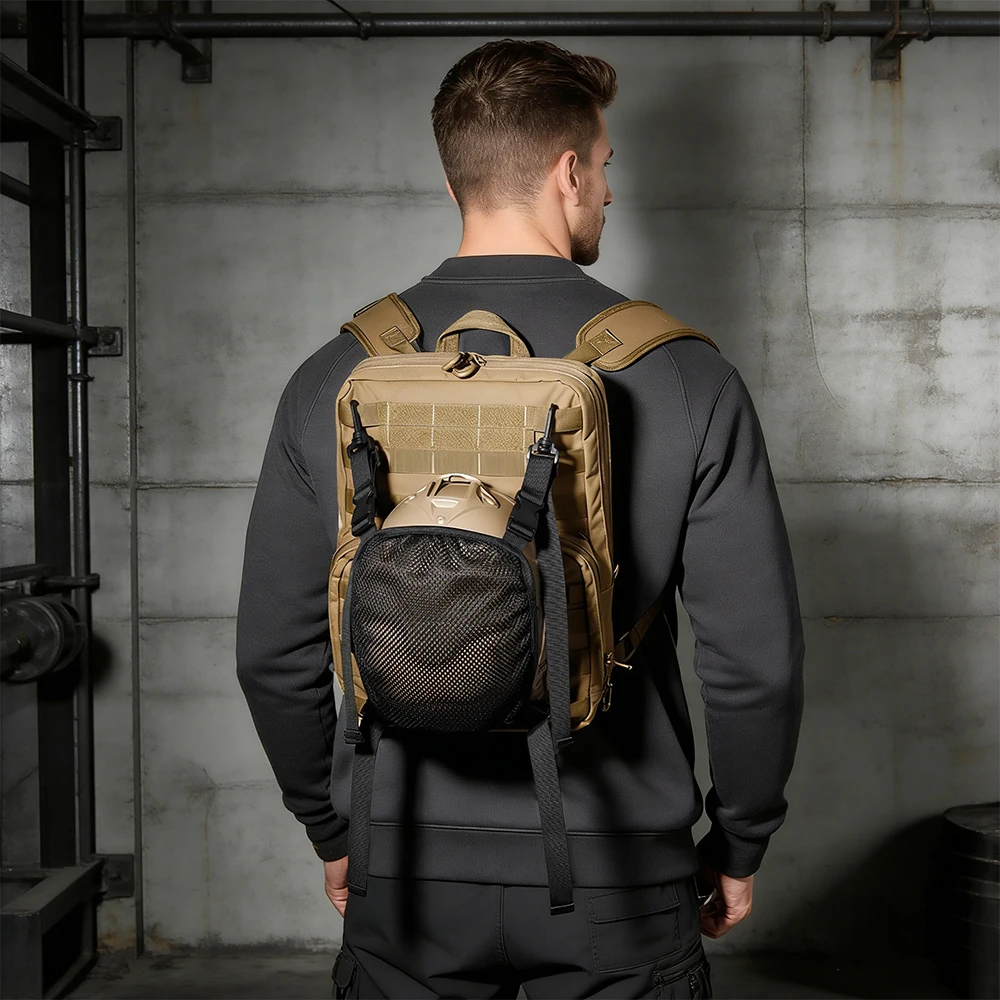 Taktische Helmnetzabdeckung Outdoor Freizeitrucksack Netz-Tasche Multifunktionales Rucksackzubehör