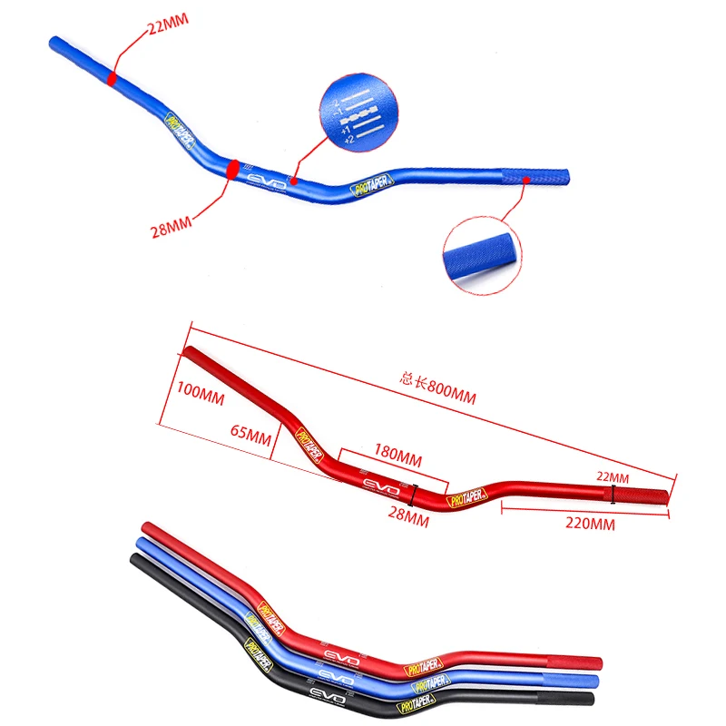 28mm118800mmMotorcycleMotocrossHandlebarUniversalTubesforKTM