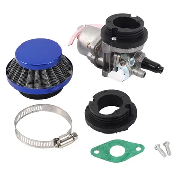 Carburatore + filtro blu + collettore di scarico per parti di motore a 2 tempi da 47 cc e 49 cc