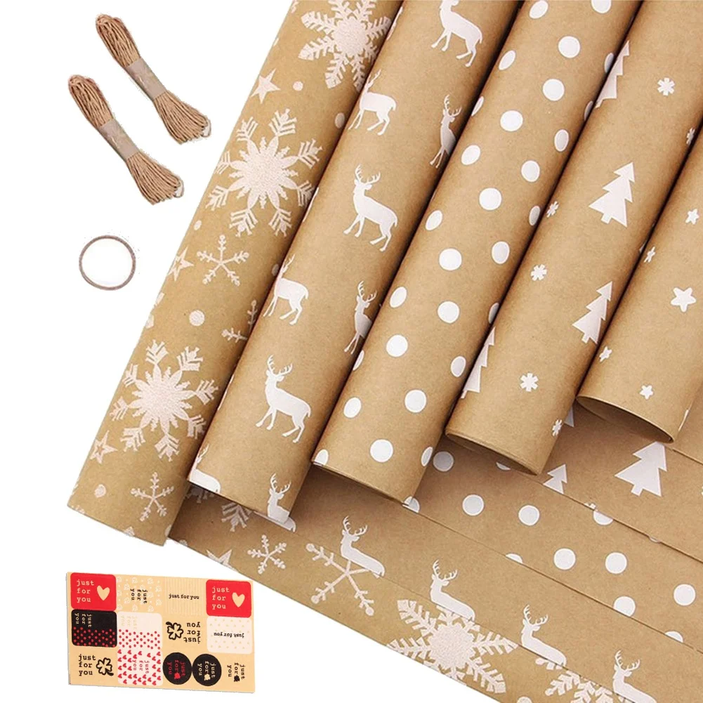 

Wrapping Paper Sheets for Christmas Birthday Party Wrapping Paper Set of 5 Gift Wrap Papers Present Gift Wrapping Paper