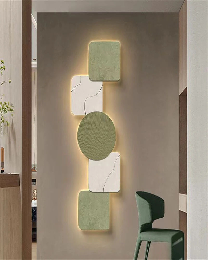 입구 로비 장식 페인팅, 추상 미술 LED 조명, 거실 복도 복도 걸이식 페인팅, 계단 벽화