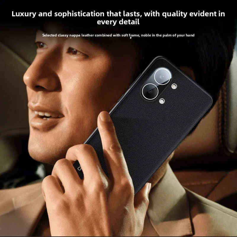 Luxury Silicone Leather Shockproof Phone Case with Camera Protection